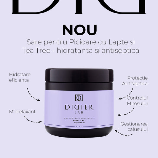 Sare pentru picioare - Lapte si extract de Tea Tree, "Didier Lab", 450gr