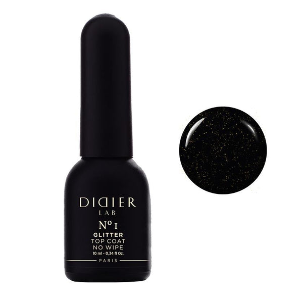 Top Coat Glitter No Wipe "Didier Lab", No1, 10ml - Didier Lab Romania