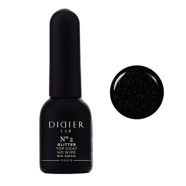 Top Coat Glitter No Wipe "Didier Lab", No2, 10ml - Didier Lab Romania