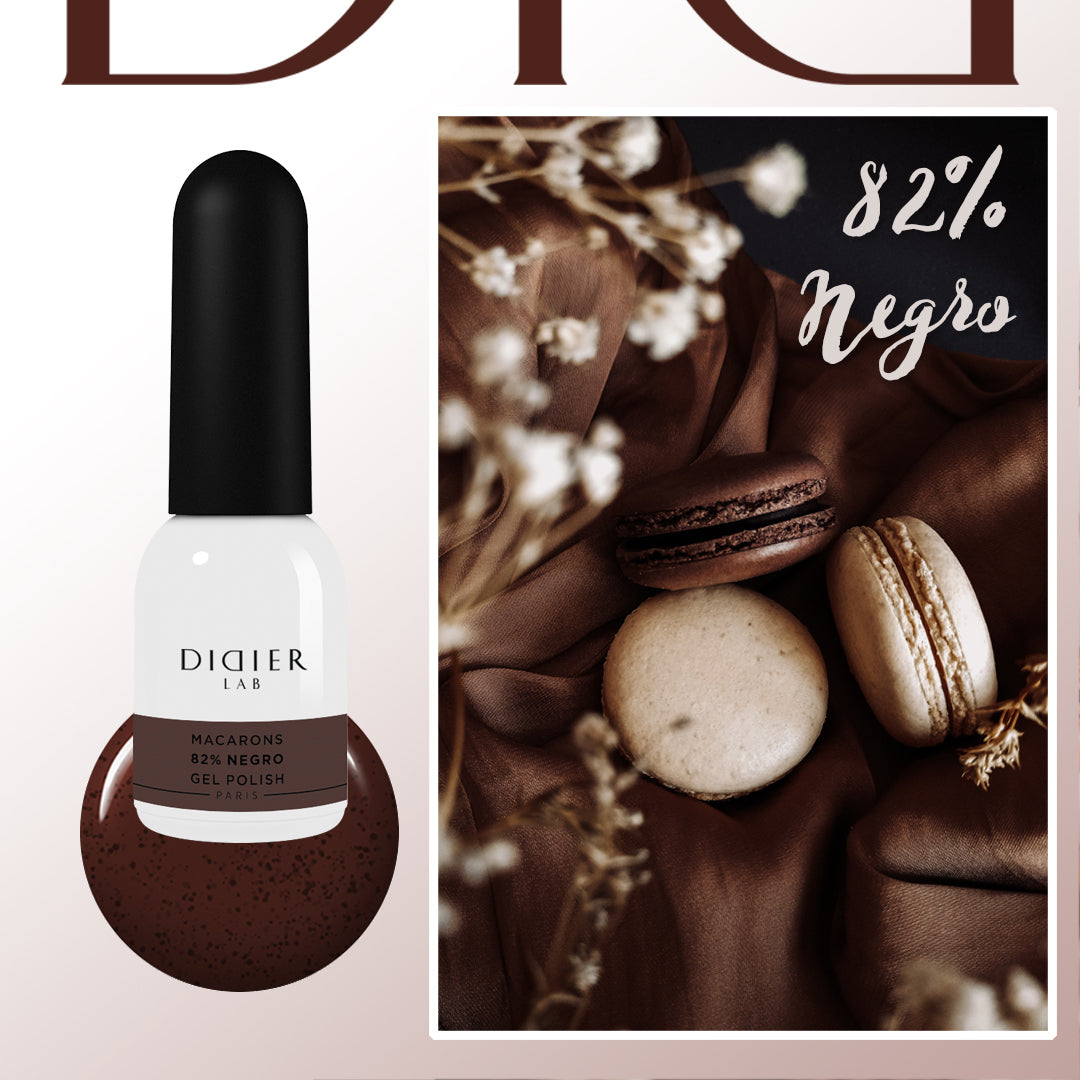 Lac Gel "Didier Lab", Macarons - 82% Negro, 10ml - Didier Lab Romania