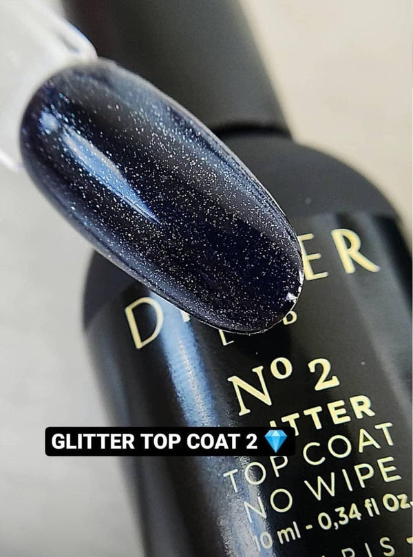 Top Coat Glitter No Wipe "Didier Lab", No2, 10ml - Didier Lab Romania