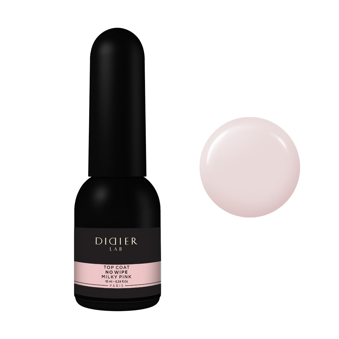 Top Coat no Wipe - Milky Pink "Didier Lab", 10 ml